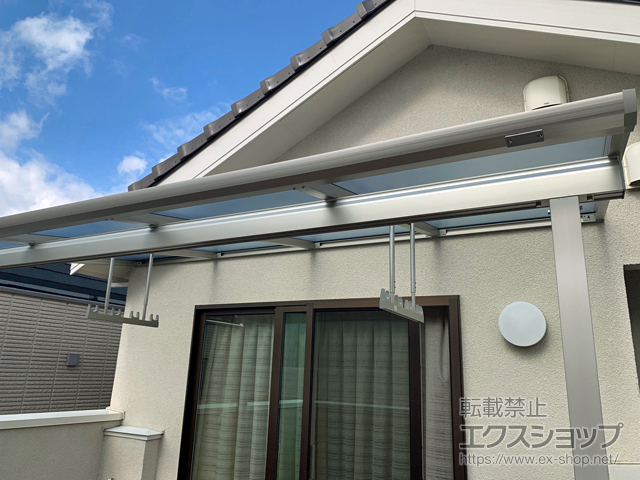 兵庫県神戸市ののバルコニー・ベランダ屋根 ソラリア F型 屋根タイプ 単体 積雪〜20cm対応 施工例