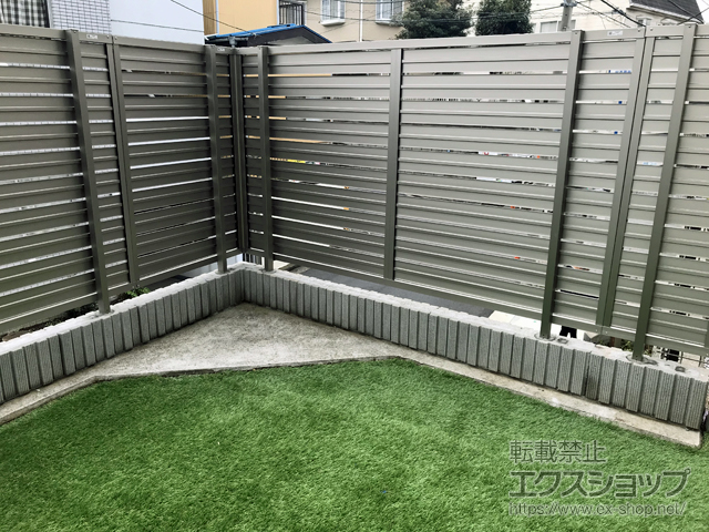 神奈川県横浜市ののフェンス・柵 フェンスAB YS3型 横スリット3　フリーポールタイプ 施工例