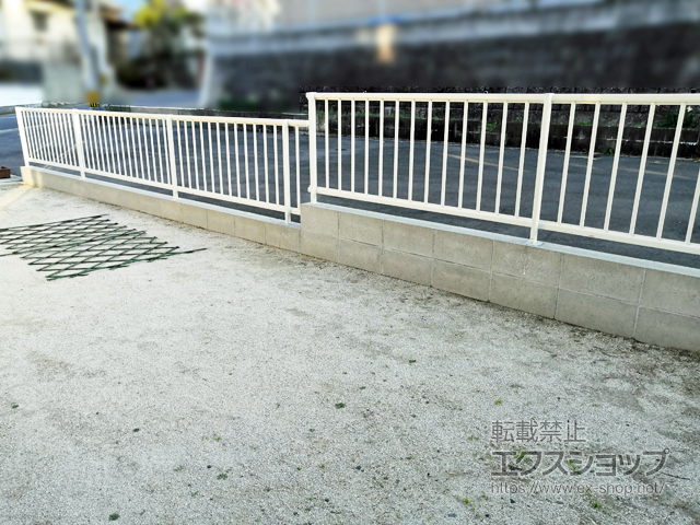 福岡県福岡市ののフェンス・柵 ミエッタフェンス 防犯たて格子タイプ 自由柱施工 施工例