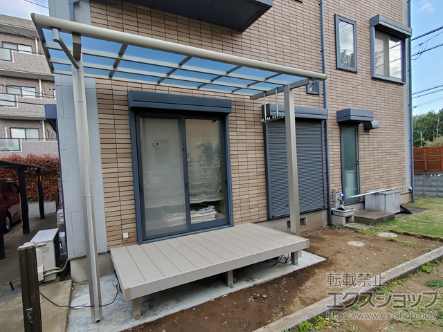 東京都東村山市ののテラス屋根 エフルージュグランZERO テラスタイプ 積雪〜20cm対応 施工例