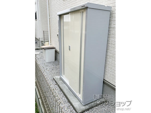 東京都日野市のの物置・屋外倉庫 シンプリー 一般型 1100×415×1603（MJX-114D-P） MJX-114D-P-FW 施工例