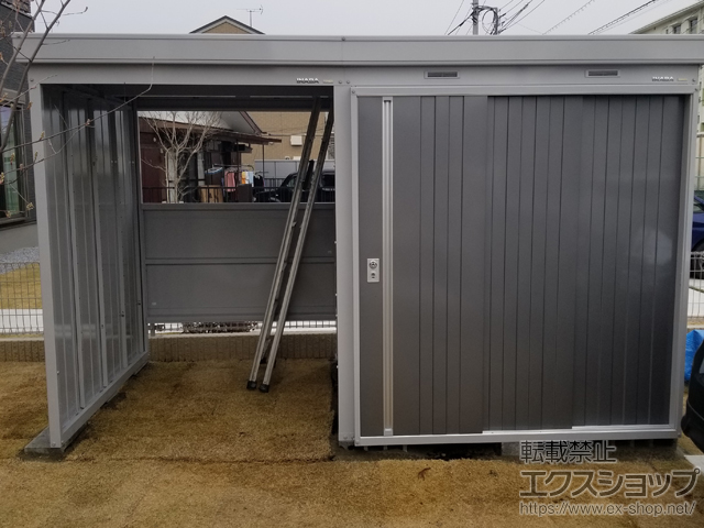 栃木県宇都宮市のの物置・屋外倉庫 ネクスタウィズ 一般型 右扉タイプ（NXN-28CSK・32S） NXN-28CSK・32S-PG 施工例