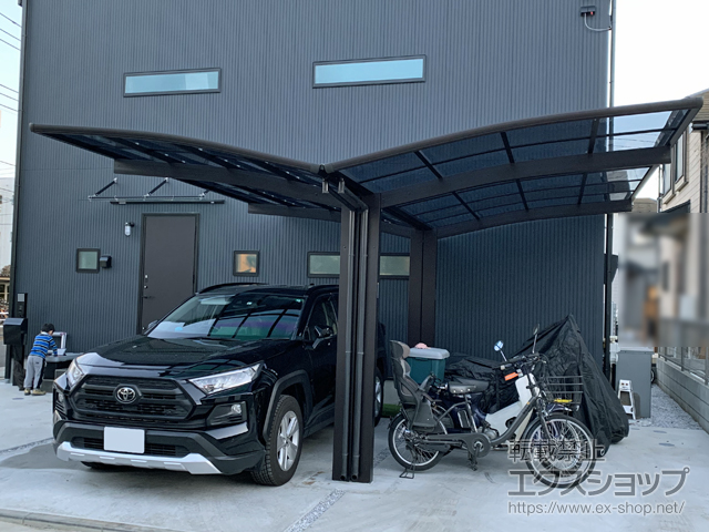 東京都立川市ののカーポート プレシオスポート Y合掌 積雪〜20cm対応 施工例