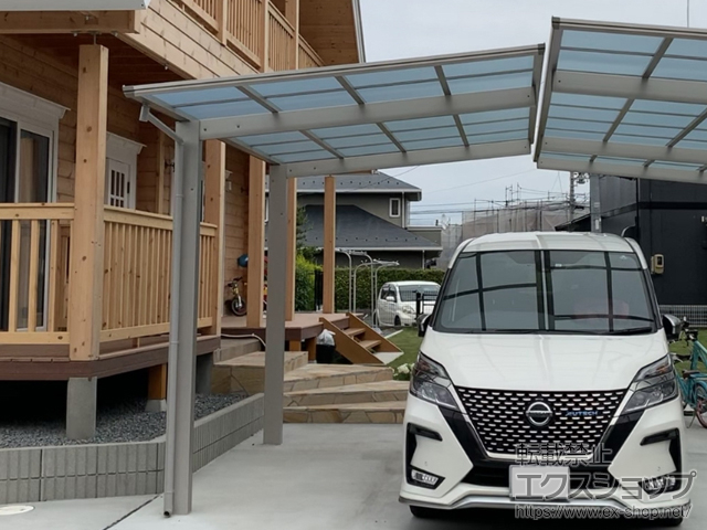 福島県福島県郡山市ののカーポート エフルージュグラン　積雪〜20cm対応 施工例