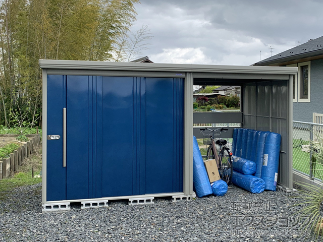 愛知県一宮市のの物置・屋外倉庫 Mr.ストックマン プラスアルファ 一般型 4047×2290×2110（物置幅2,200mm）（TP-40R22） TP-40R22-DB 施工例