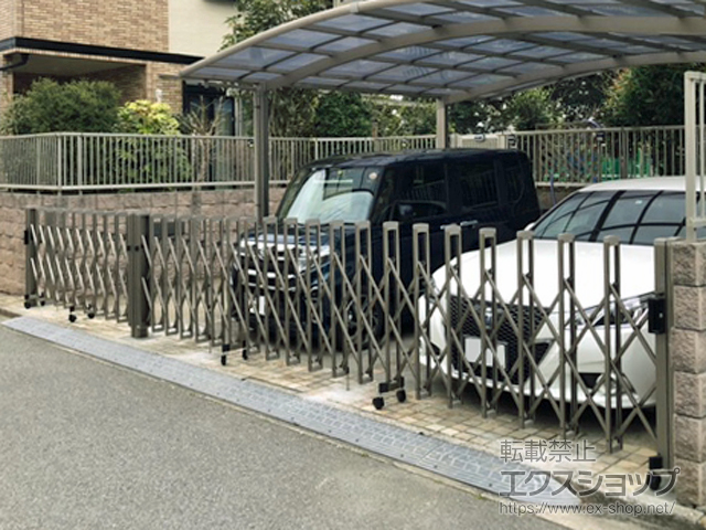 千葉県東金市ののカーゲート トリップゲートII 2型 スタンダード ノンレール 片開き 53S 施工例