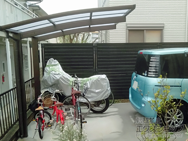 茨城県つくば市ののサイクルポート・駐輪場 プレシオスポート ミニ 積雪〜20cm対応 施工例