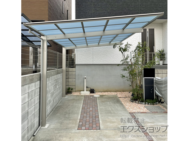 千葉県流山市ののカーポート エフルージュグラン マテリアルカラー　積雪〜20cm対応 施工例