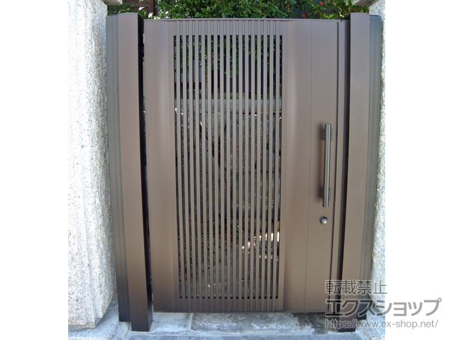 愛知県瀬戸市のの門扉 エクスティアラ門扉1型 片開き 門柱仕様 施工例