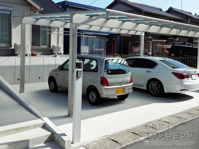 岐阜県羽島市ののカーポート エフルージュ トリプル FIRST 積雪〜20cm対応 施工例