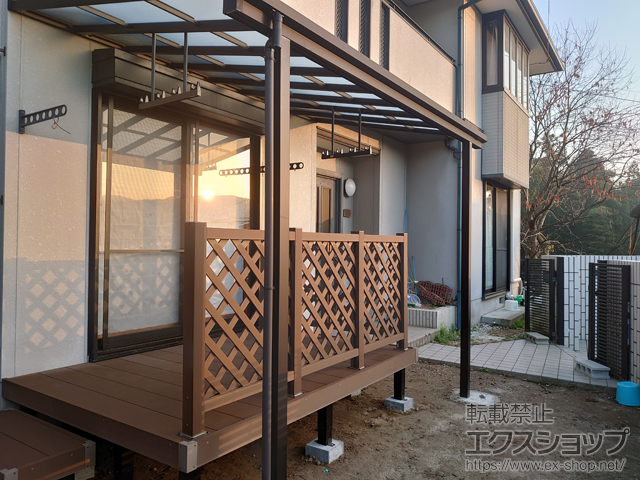 熊本県葦北郡芦北町ののテラス屋根 ソラリア F型 1500 テラスタイプ 単体　積雪〜50cm対応 施工例