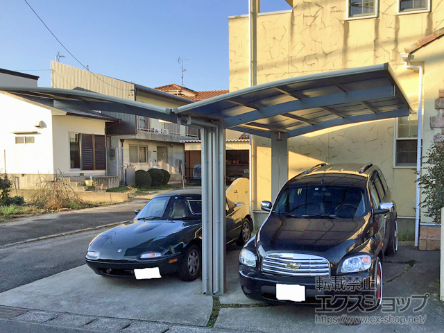 愛知県豊田市ののカーポート プレシオスポート Y合掌 積雪〜20cm対応 施工例