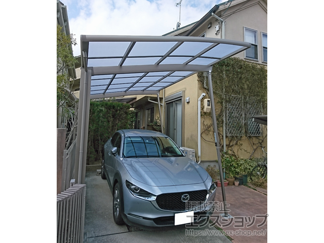 兵庫県宝塚市ののカーポート ネスカR (ラウンドスタイル) 積雪〜20cm対応 施工例