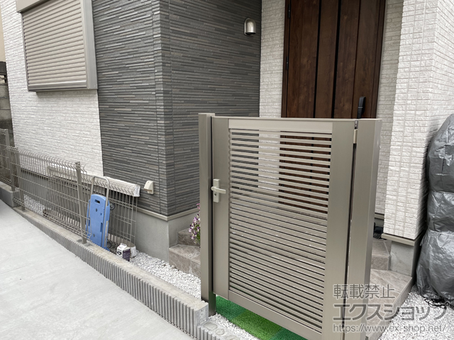 神奈川県横浜市のの門扉 開き門扉AB YR1型 片開き　柱使用 施工例