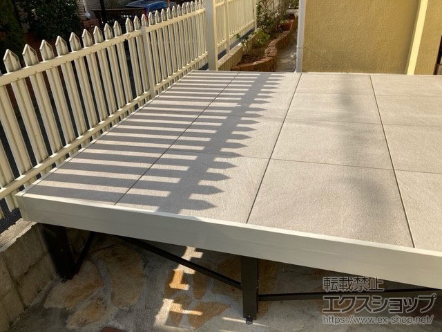 兵庫県宝塚市ののウッドデッキ タイルデッキ 施工例