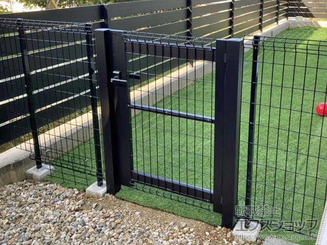 愛知県岡崎市のの門扉 イーネット門扉A1型 片開き　門柱使用 施工例