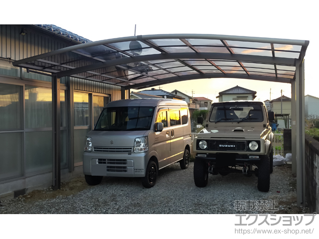 愛知県尾張旭市ののカーポート ネスカR (ラウンドスタイル) ワイド 積雪〜20cm対応 施工例
