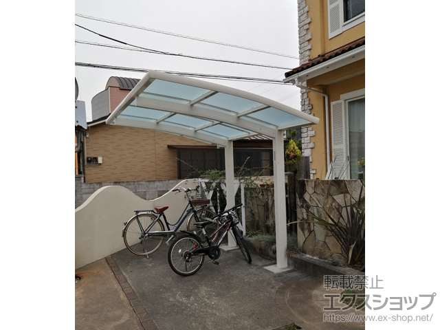 愛媛県松山市ののサイクルポート・駐輪場 レイナポートグランミニ 積雪〜20cm対応 施工例