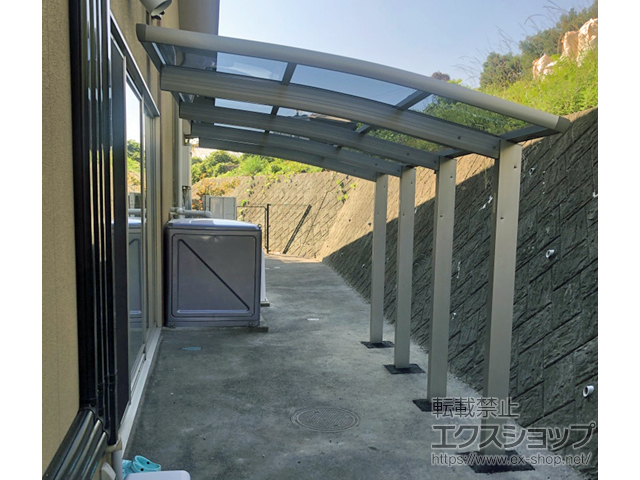 福岡県飯塚市ののサイクルポート・駐輪場 レイナポートグランミニ 縦連棟 積雪〜20cm対応 施工例