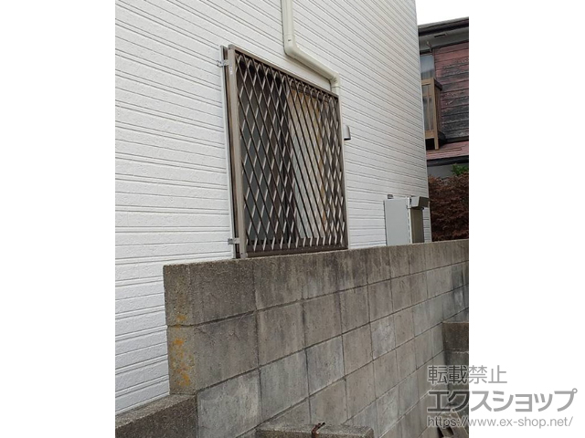 千葉県松戸市のの面格子・窓格子 【特注】アルミ面格子 ヒシクロス 施工例