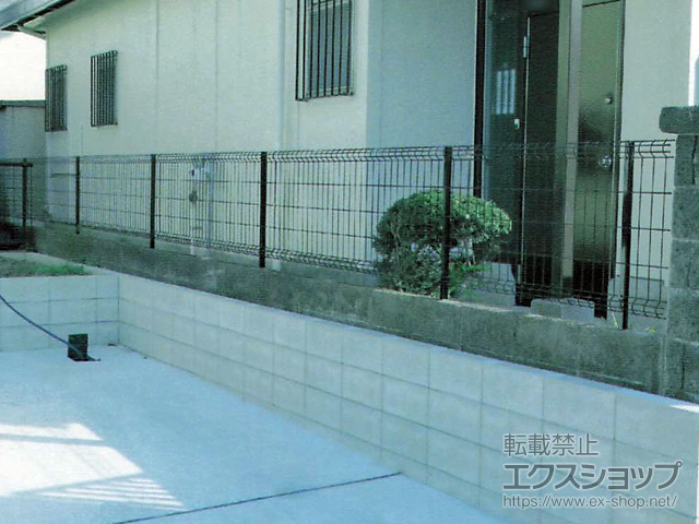 愛知県名古屋市ののフェンス・柵 イーネットフェンス 3F型　自由柱施工 施工例