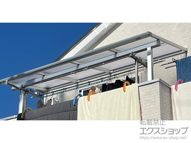 静岡県富士宮市ののバルコニー・ベランダ屋根 ソラリア F型 屋根タイプ 単体 積雪〜20cm対応 施工例
