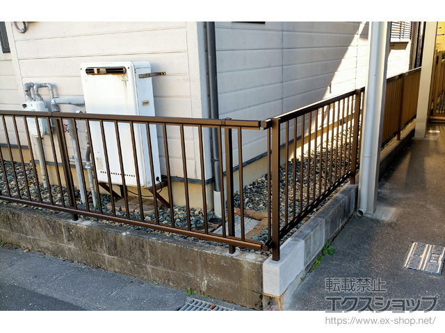 愛知県豊橋市ののフェンス・柵 ミエッタフェンス 防犯たて格子タイプ　自由柱施工 施工例