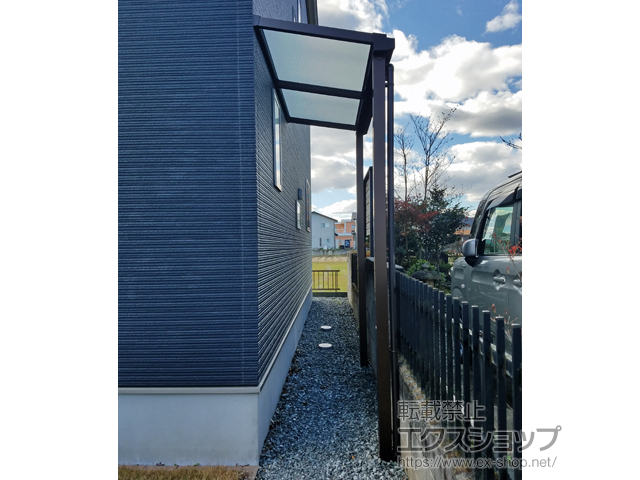 福島県白河市ののテラス屋根 ソラリア F型 テラスタイプ 単体 積雪〜20cm対応 施工例