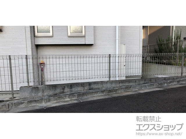 東京都八王子市ののフェンス・柵 イーネットフェンス 3F型　自由柱施工 施工例