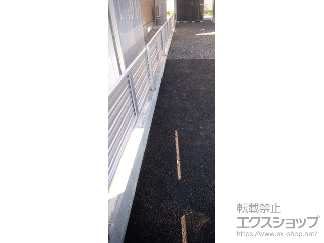 福井県越前市ののフェンス・柵 ミエーネフェンス 目隠しルーバータイプ 自由柱施工 施工例