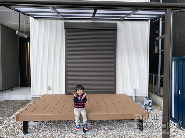 福岡県糟屋郡志免町ののテラス屋根 スピーネ F型 テラスタイプ 単体 積雪〜20cm対応 施工例