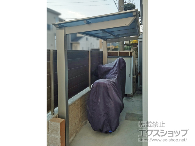 神奈川県相模原市ののサイクルポート・駐輪場 ネスカFミニ (フラットスタイル) 積雪〜20cm対応 施工例