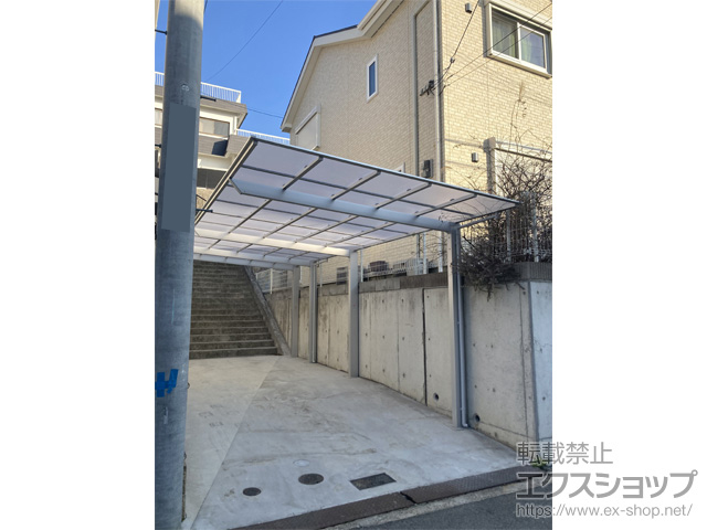 兵庫県神戸市ののカーポート ソリッドポート 縦連棟 積雪〜20cm対応 施工例