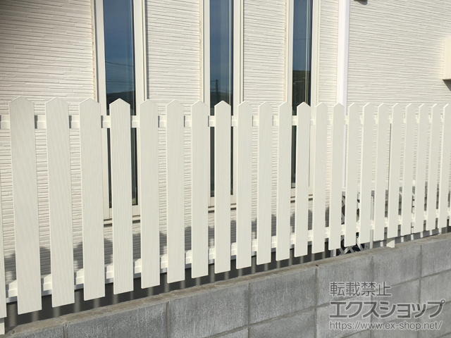 栃木県佐野市ののフェンス・柵 レスティンフェンス7型・自由柱施工 施工例