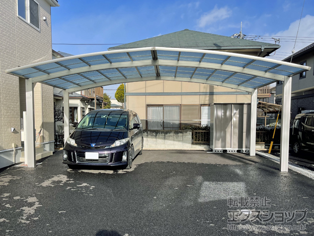 栃木県那須塩原市ののカーポート レイナトリプルポートグラン　積雪〜20cm対応 施工例