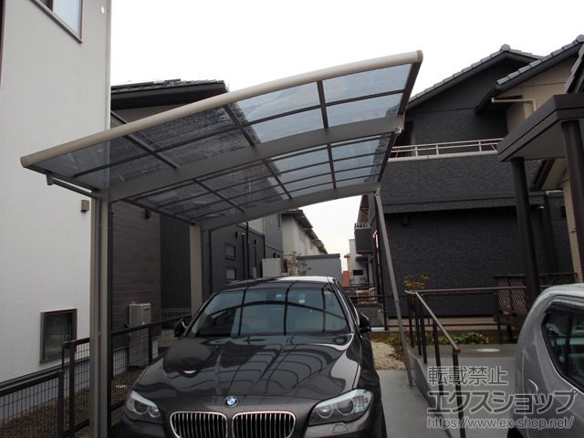 岐阜県各務原市ののカーポート ネスカR (ラウンドスタイル) 積雪〜20cm対応 施工例