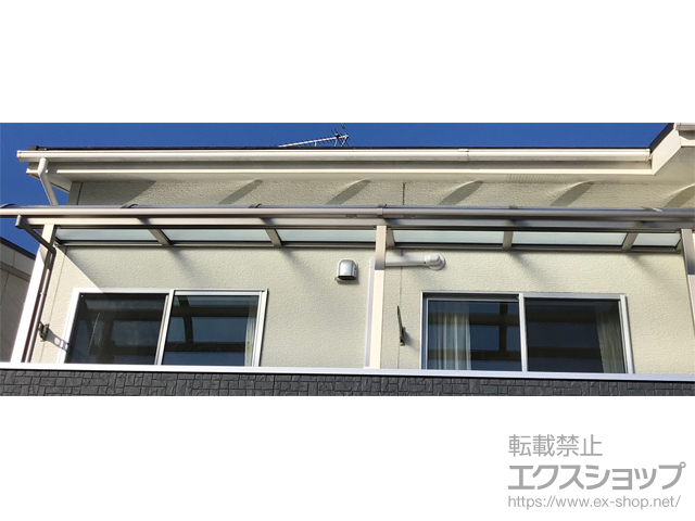 栃木県足利市ののバルコニー・ベランダ屋根 スピーネ R型 屋根タイプ 連棟 積雪〜20cm対応 施工例