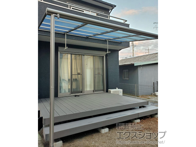 岐阜県関市ののテラス屋根 スピーネ F型 テラスタイプ 単体 積雪〜20cm対応 施工例