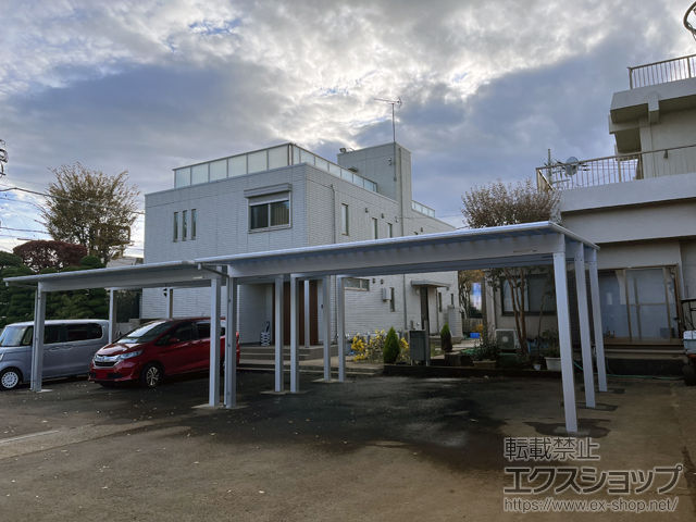東京都清瀬市ののカーポート エフルージュ ツイン100 積雪〜100cm対応 施工例