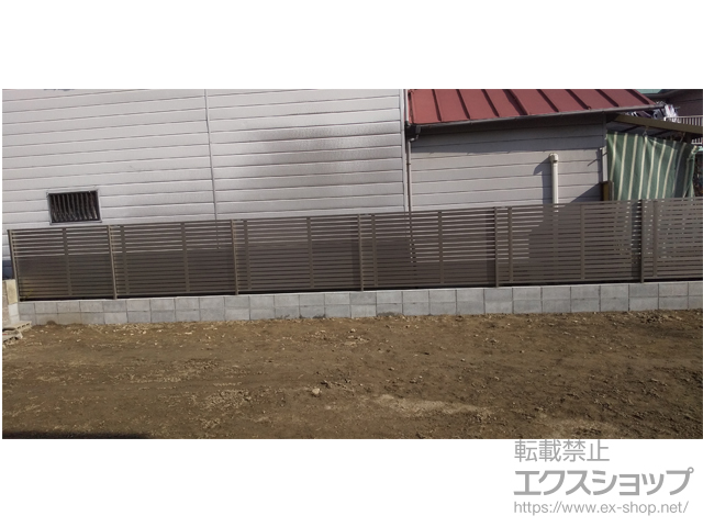兵庫県神戸市ののフェンス・柵 フェンスAB YS2型 横スリット2 フリーポールタイプ 施工例