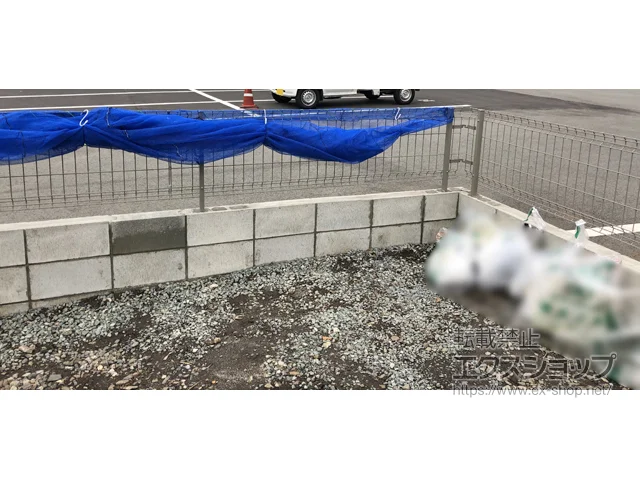 熊本県熊本市のYKKAPのフェンス・柵・塀 イーネットフェンス 3F型 自由柱施工 施工例