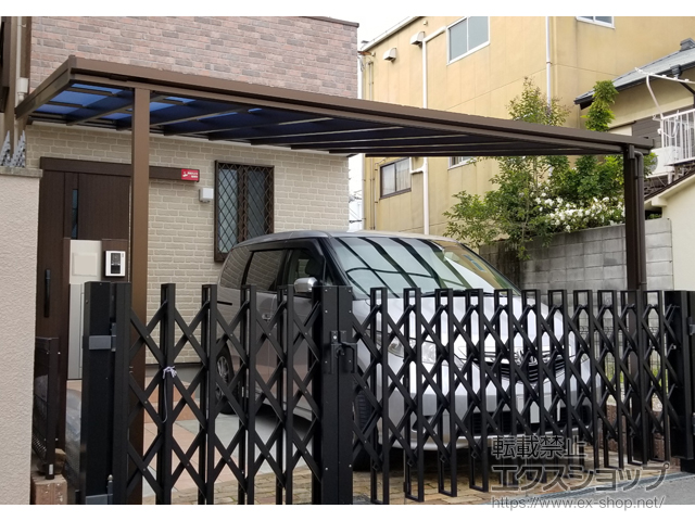 大阪府大阪市ののテラス屋根 ソラリア F型 ビッグサイズ 単体 積雪〜20cm対応 施工例