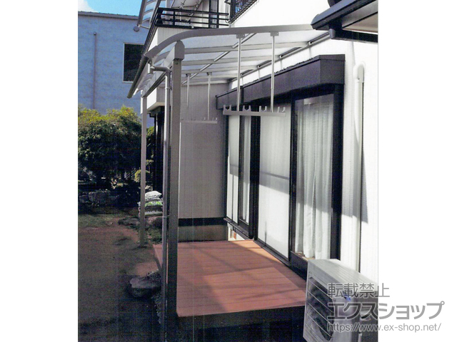 兵庫県神戸市ののテラス屋根 ソラリア R型 テラスタイプ 単体 積雪〜20cm対応 施工例