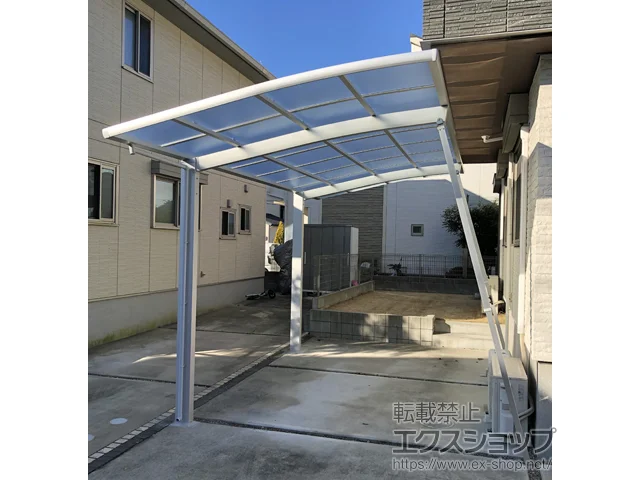 千葉県八千代市のLIXIL(リクシル)のカーポート ネスカR (ラウンドスタイル) 積雪～20cm対応 施工例