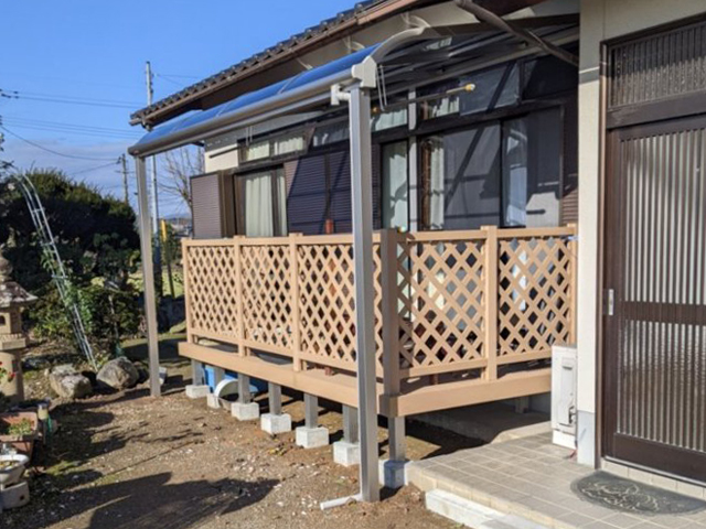 岡山県津山市ののウッドデッキ リウッドデッキ 200 施工例