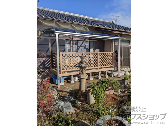 岡山県津山市ののテラス屋根 ソラリア R型 テラスタイプ 単体 積雪〜20cm対応 施工例
