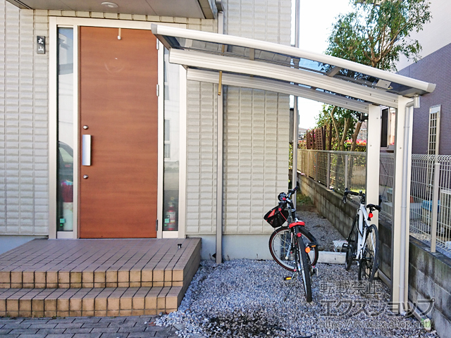 栃木県さくら市ののサイクルポート・駐輪場 プレシオスポート ミニ 積雪〜20cm対応 施工例