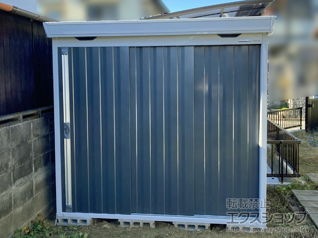 岡山県岡山市のの物置・屋外倉庫 FORTA 一般型 2210×1370×2085 FS-2214S-CG 施工例