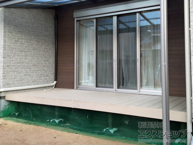 山口県萩市ののウッドデッキ 樹ら楽ステージ 施工例