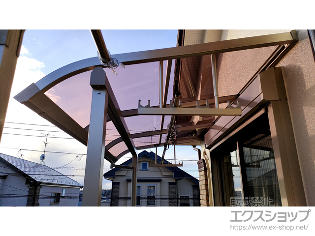 千葉県船橋市ののバルコニー・ベランダ屋根 ソラリア R型 屋根タイプ 単体 積雪〜20cm対応 施工例